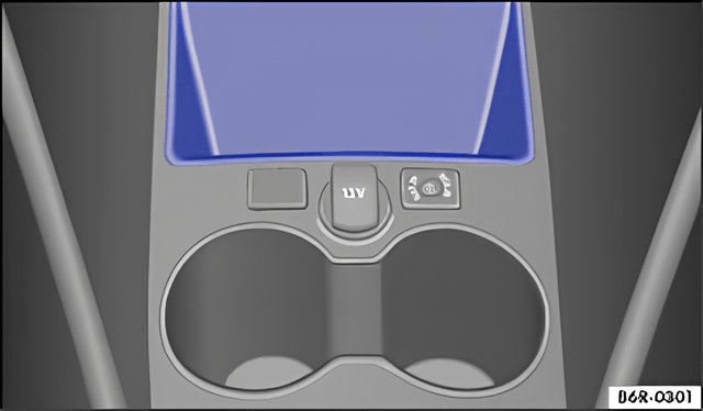 Rys. 96 W konsoli środkowej: schowek z przodu